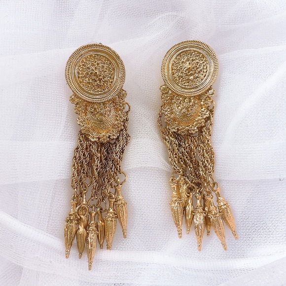 Zara Jewelry - Zara Gold Greek Chain Dangle Earrings